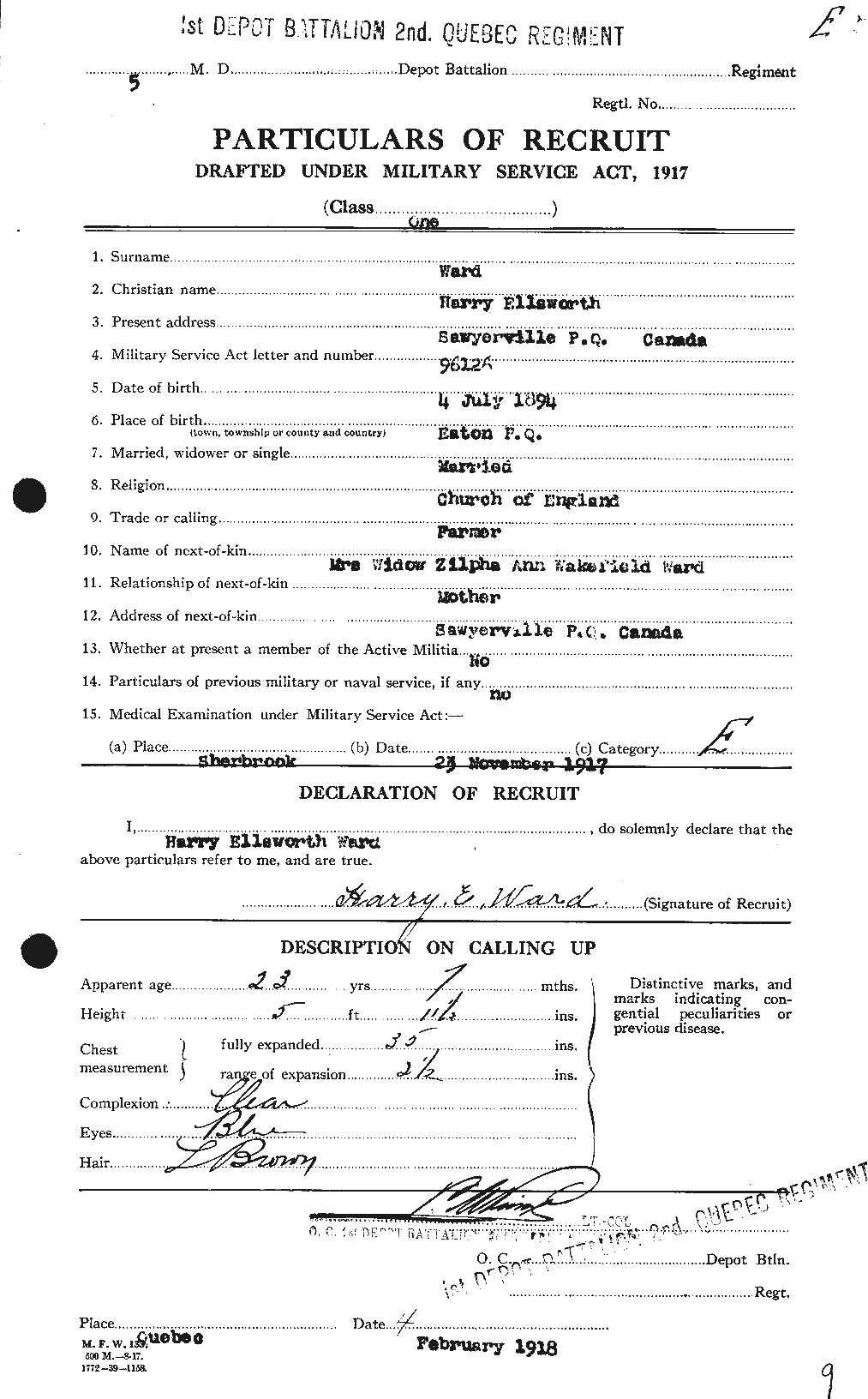 Personnel Records of the First World War - CEF 657812a
