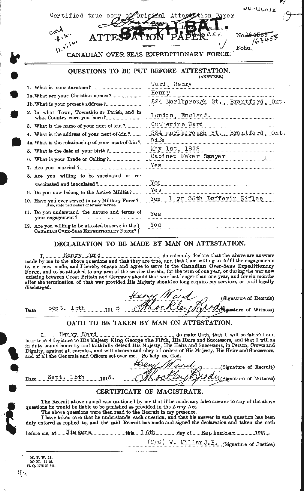 Personnel Records of the First World War - CEF 657819a