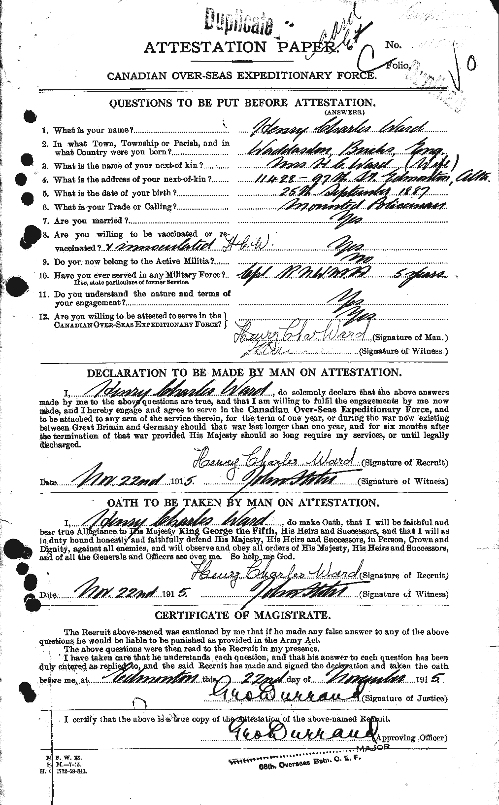 Personnel Records of the First World War - CEF 657832a