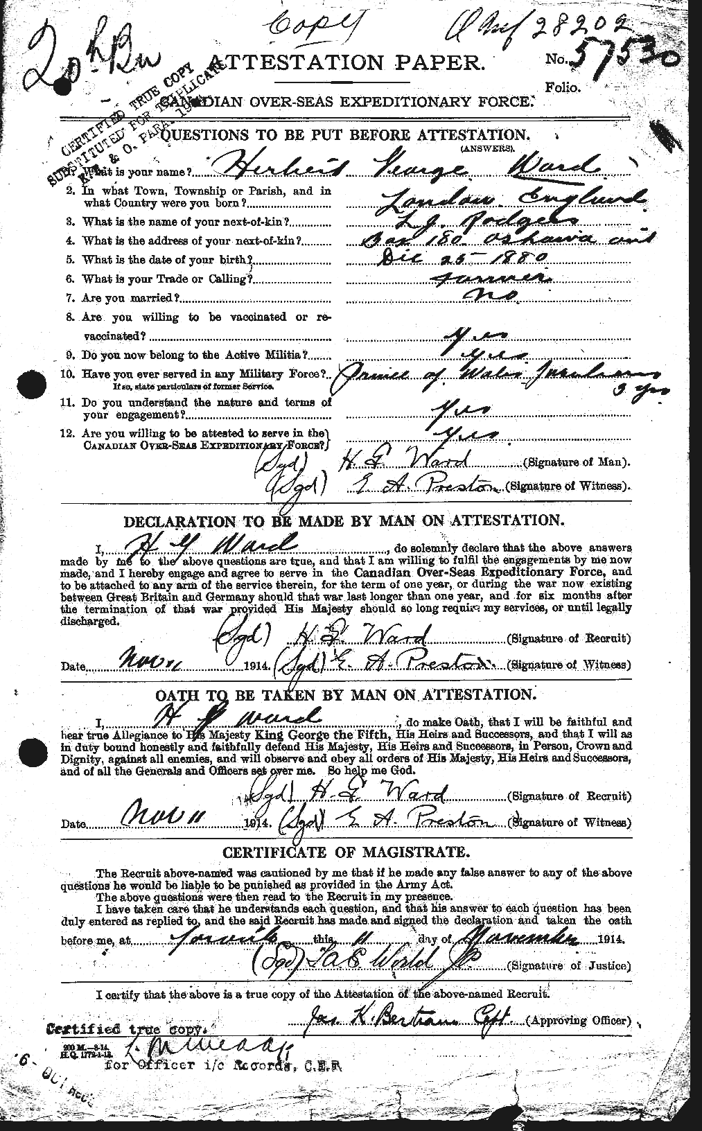 Personnel Records of the First World War - CEF 657853a