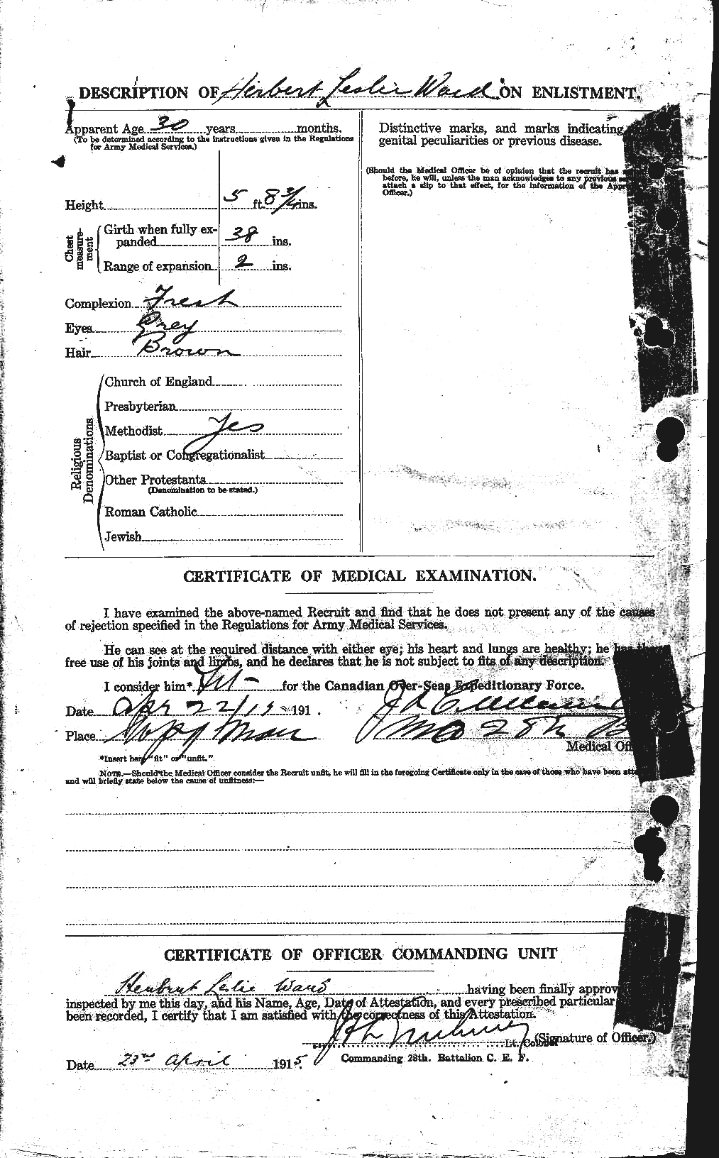 Personnel Records of the First World War - CEF 657855b