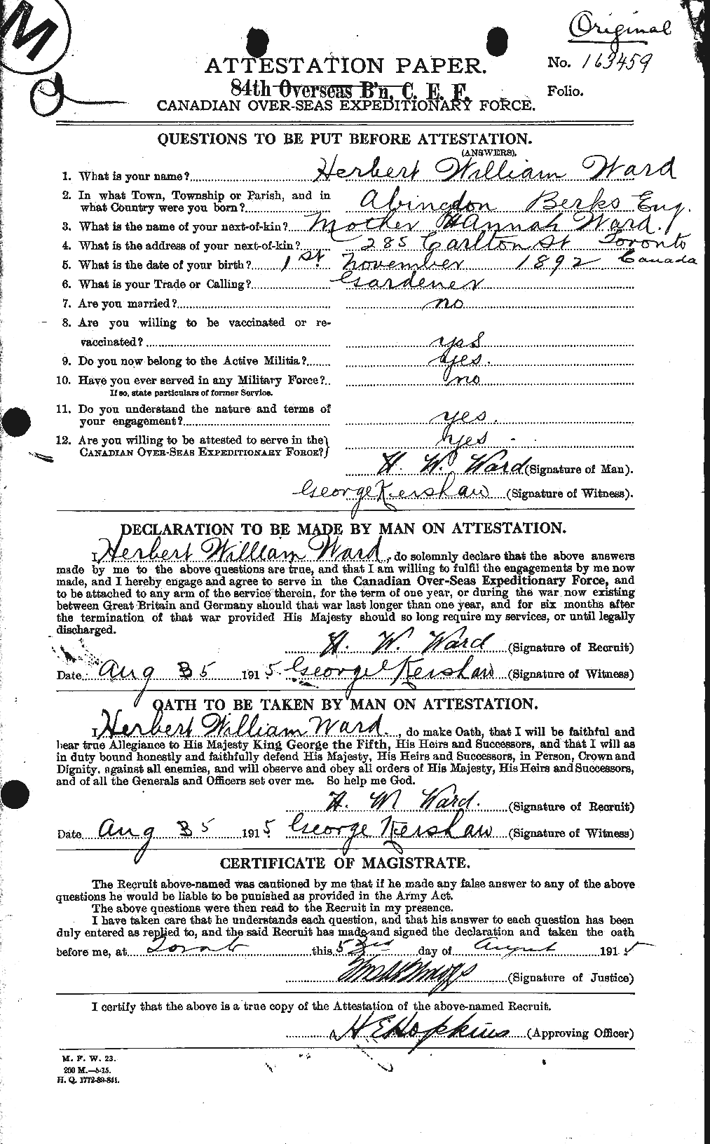 Personnel Records of the First World War - CEF 657858a