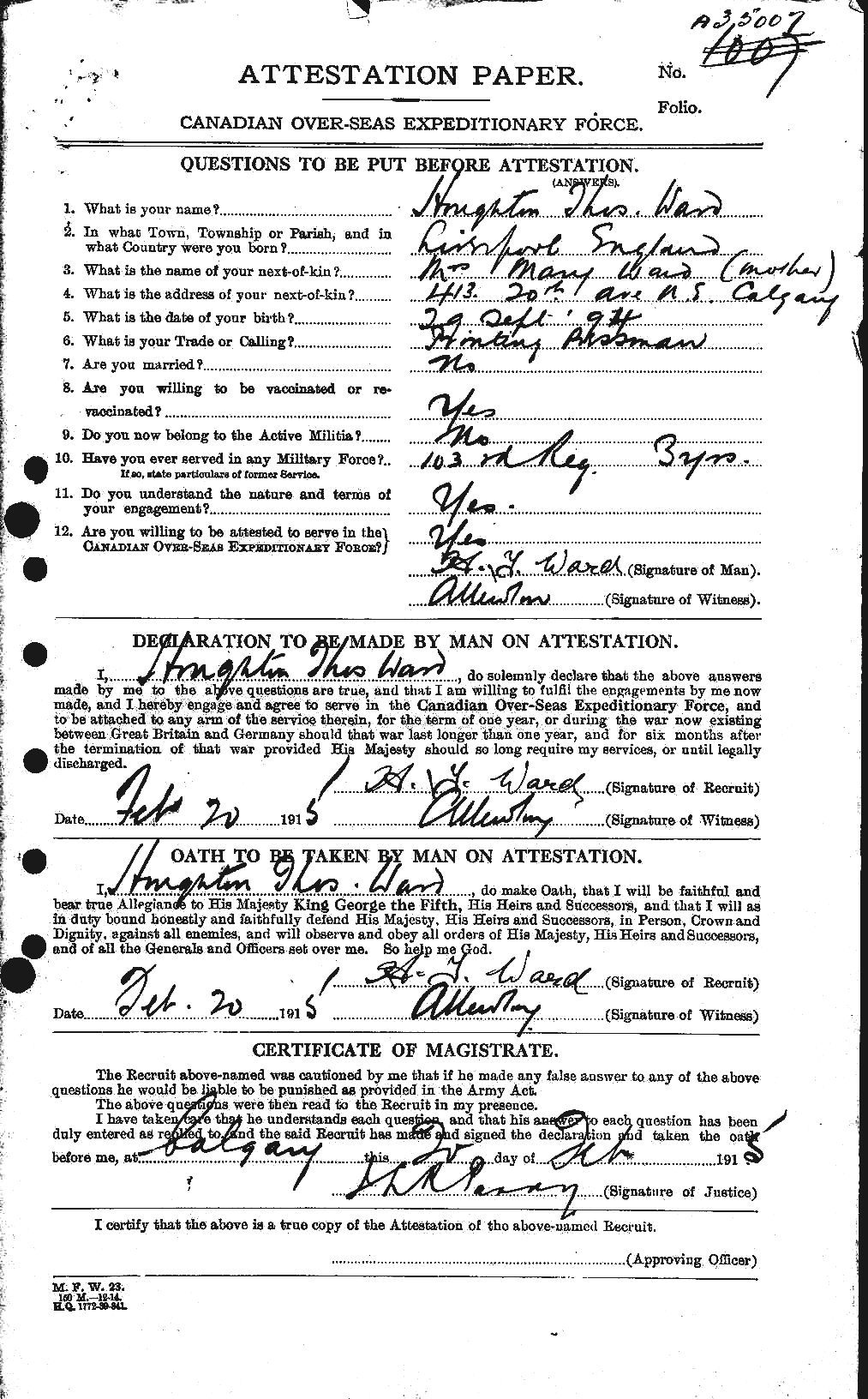 Personnel Records of the First World War - CEF 657862a