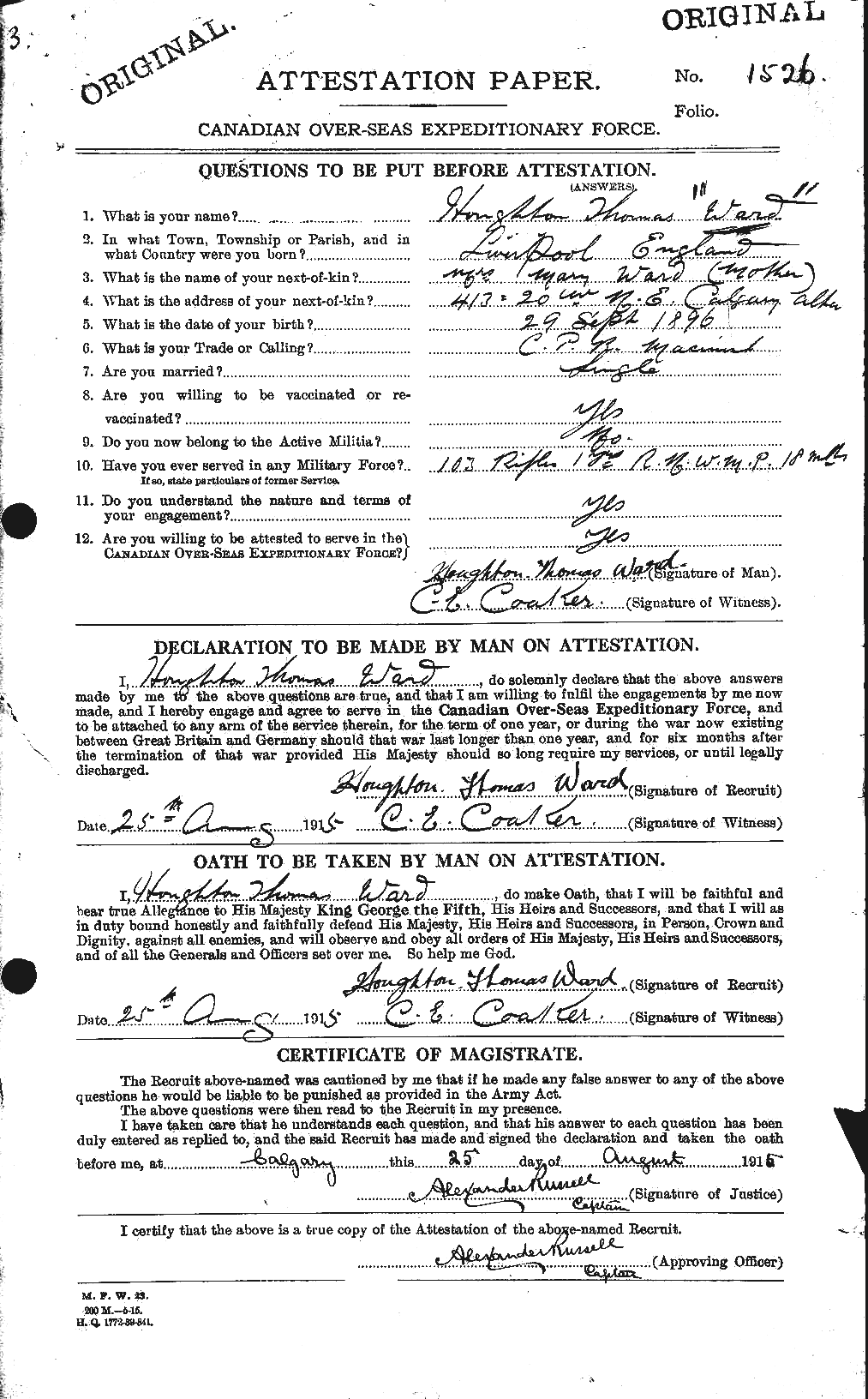 Personnel Records of the First World War - CEF 657863a