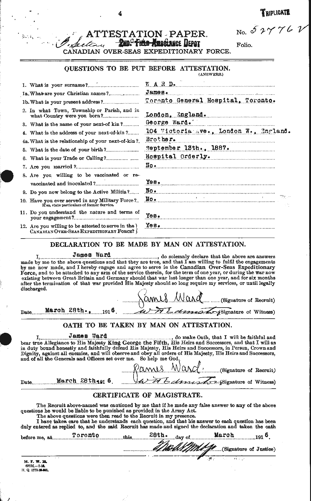 Personnel Records of the First World War - CEF 657895a