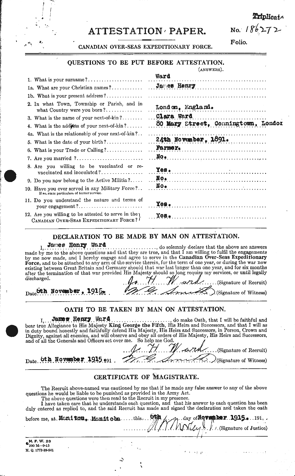 Personnel Records of the First World War - CEF 657910a