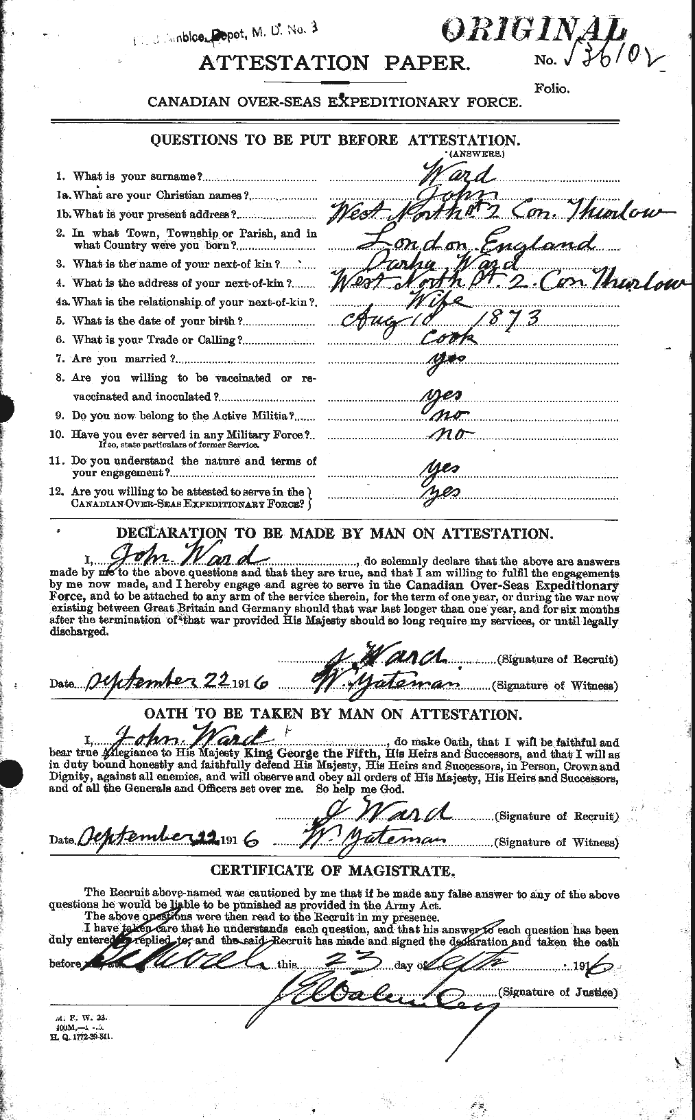 Personnel Records of the First World War - CEF 657924a