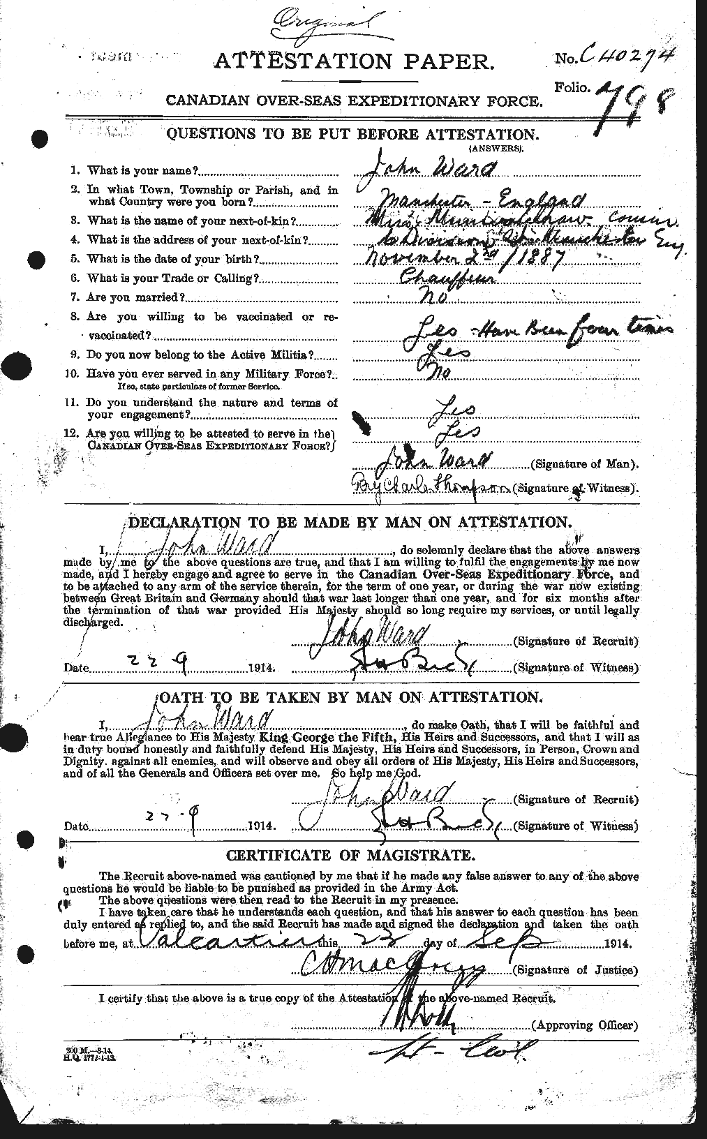 Personnel Records of the First World War - CEF 657929a