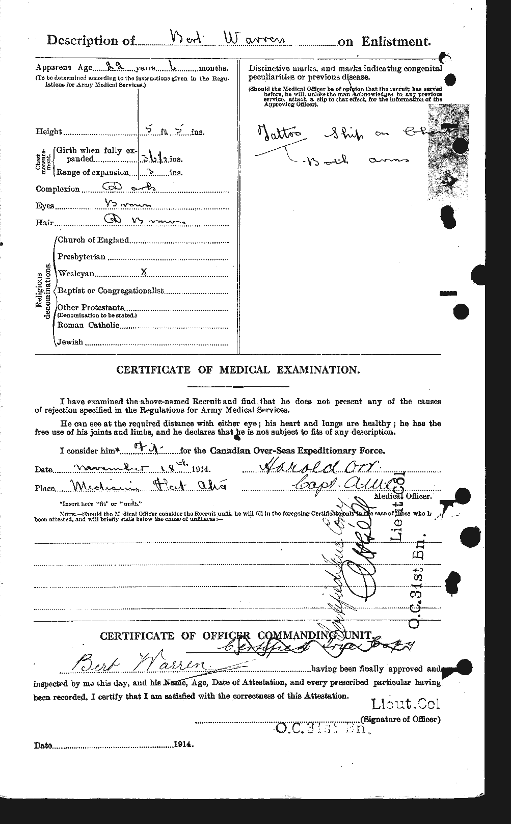 Personnel Records of the First World War - CEF 658373b