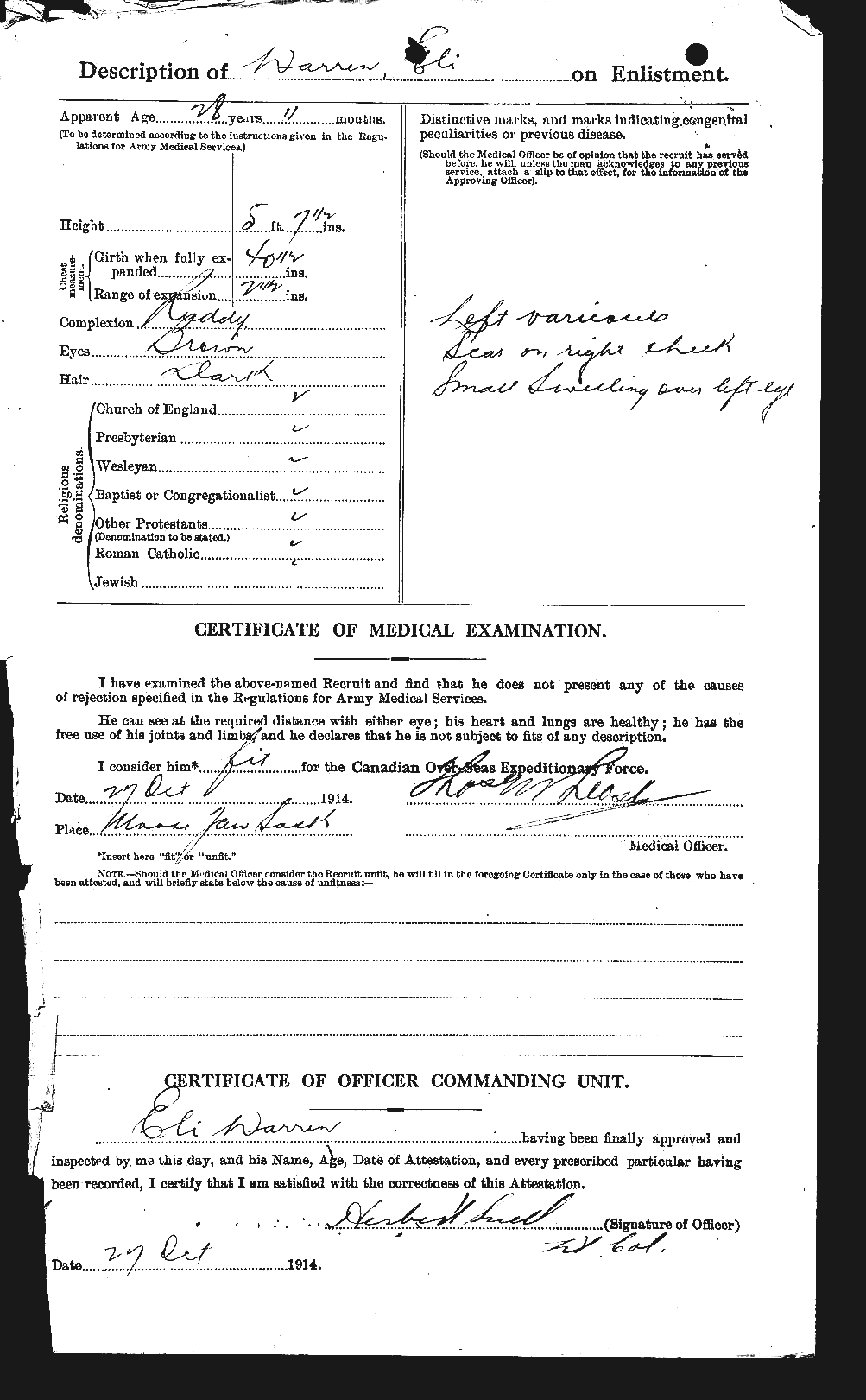 Personnel Records of the First World War - CEF 658419b