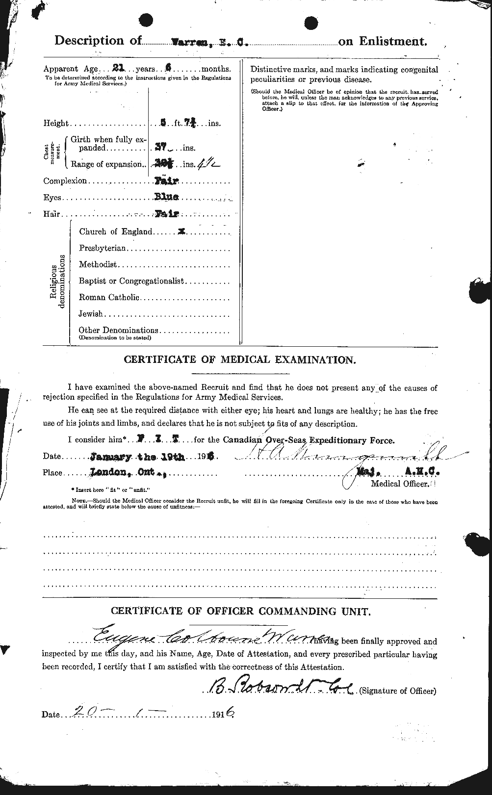 Personnel Records of the First World War - CEF 658425b