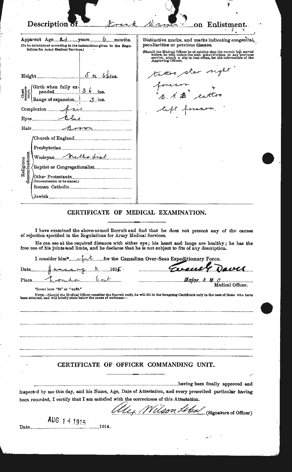 Personnel Records of the First World War - CEF 658432b