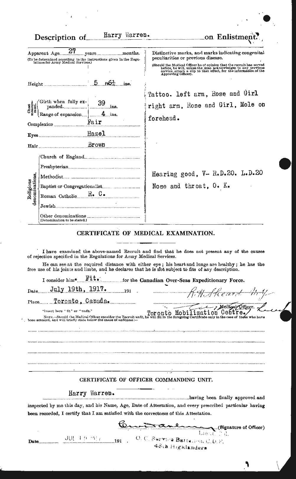 Personnel Records of the First World War - CEF 658482b