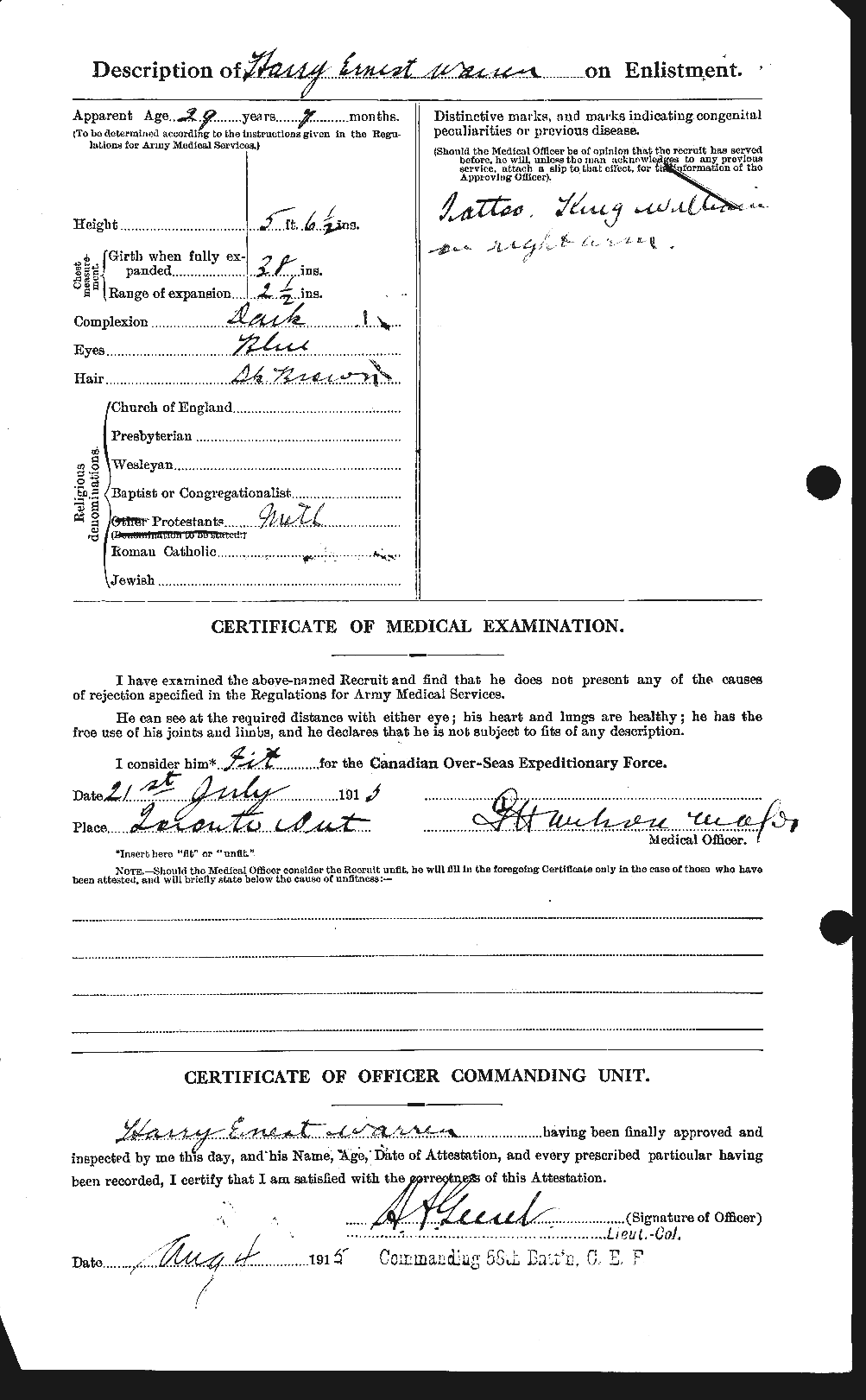 Personnel Records of the First World War - CEF 658487b