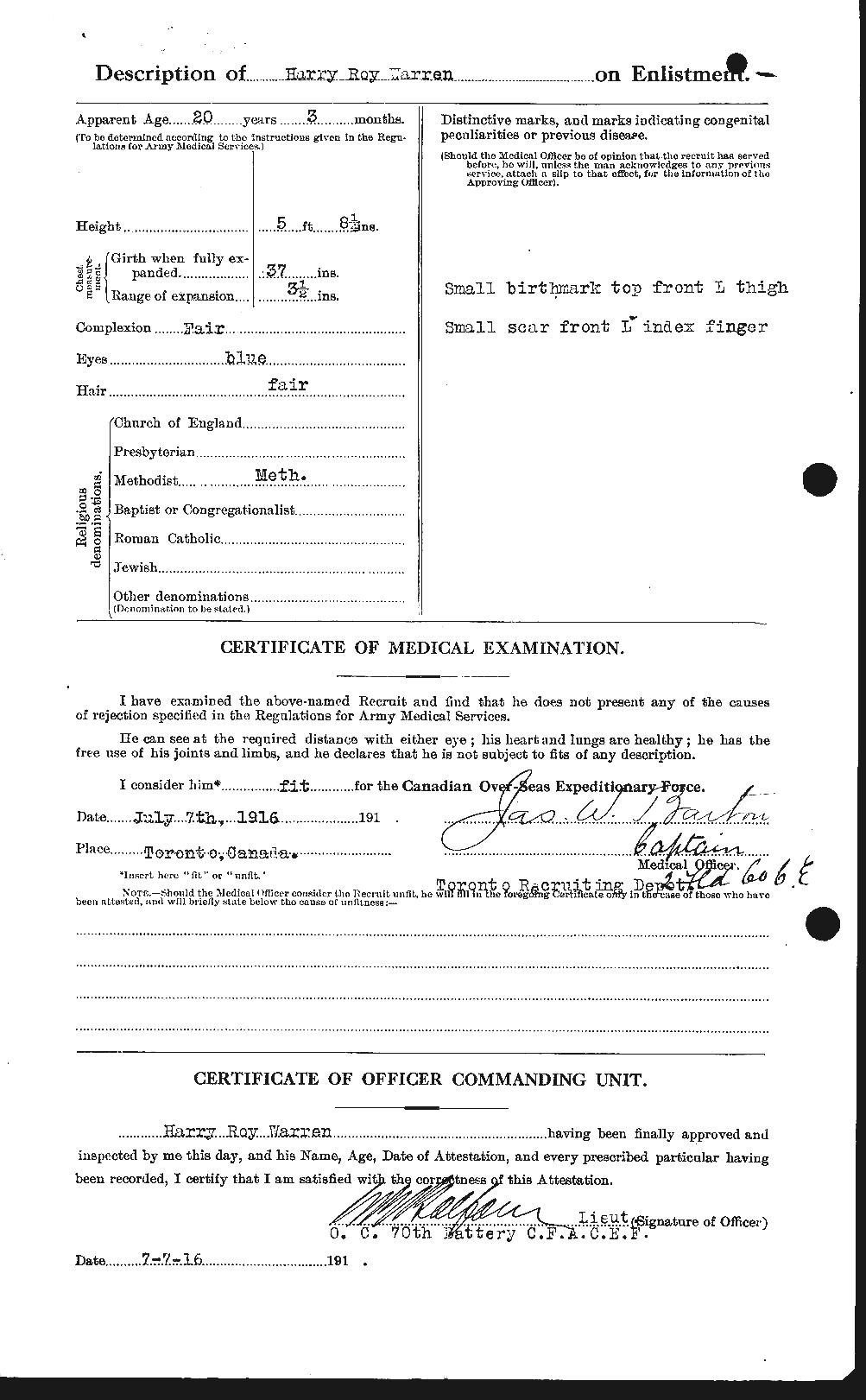 Personnel Records of the First World War - CEF 658489b