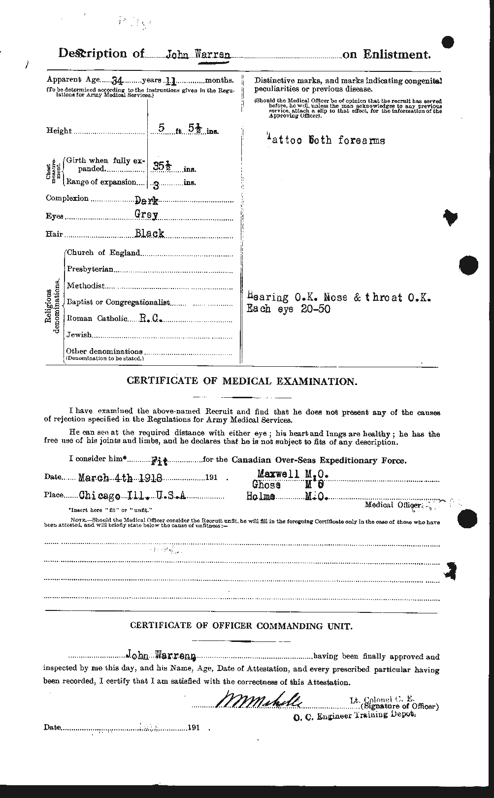 Personnel Records of the First World War - CEF 658540b