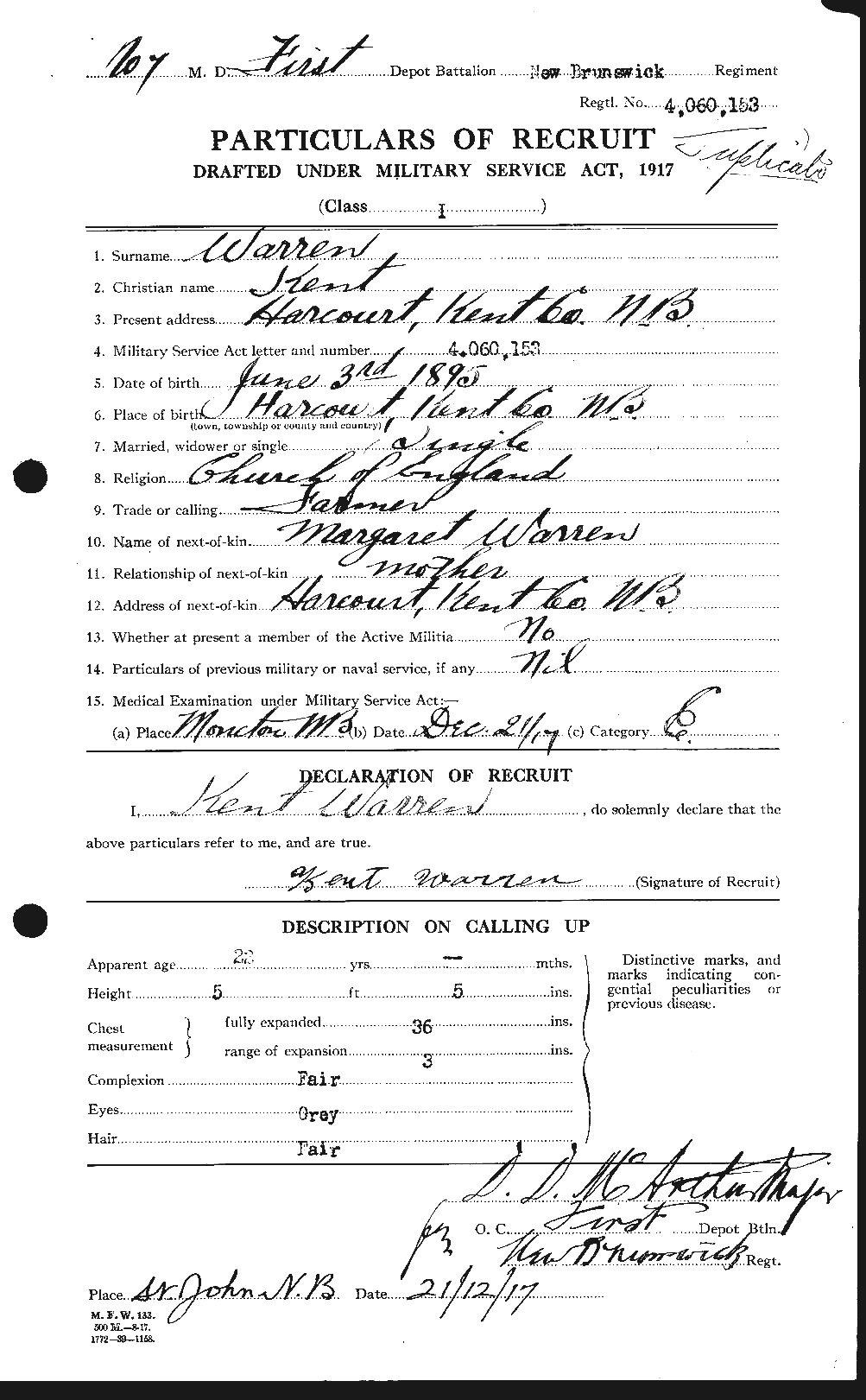 Personnel Records of the First World War - CEF 658576a