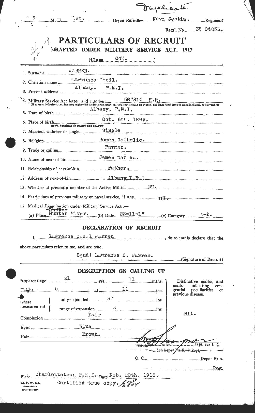 Personnel Records of the First World War - CEF 658579a