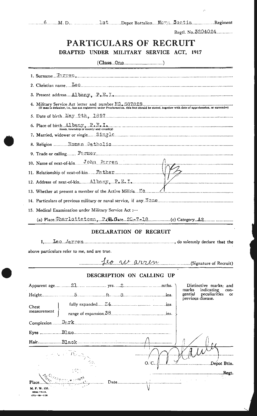 Personnel Records of the First World War - CEF 658582a