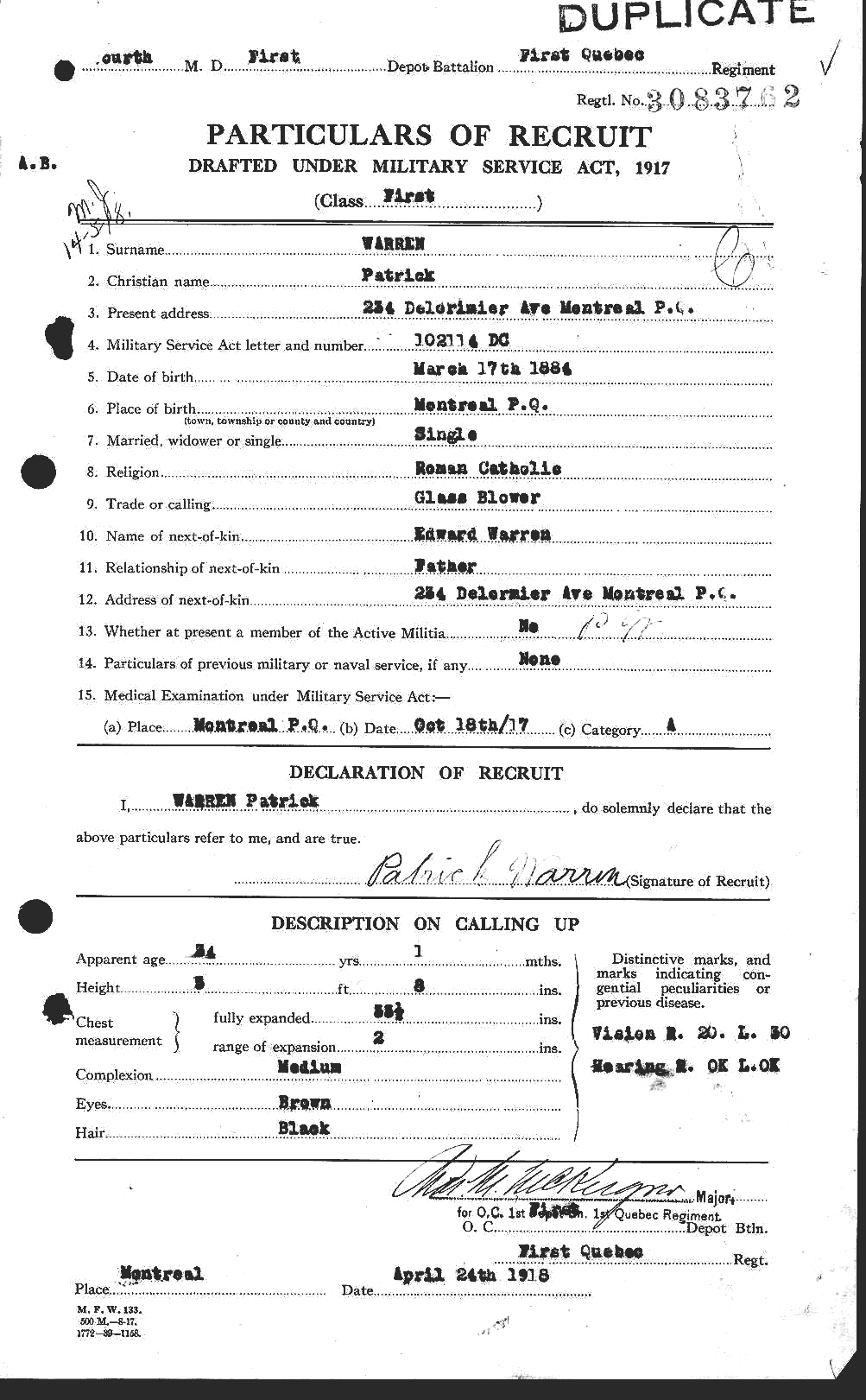 Personnel Records of the First World War - CEF 658606a
