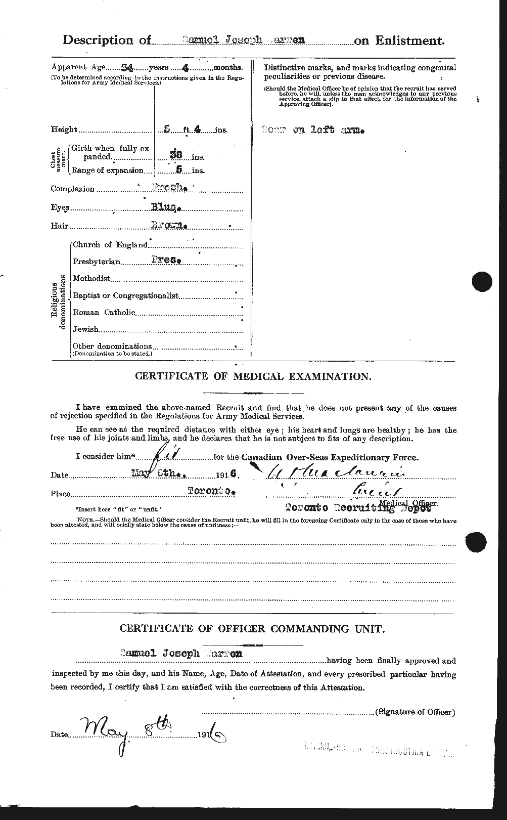 Personnel Records of the First World War - CEF 658634b