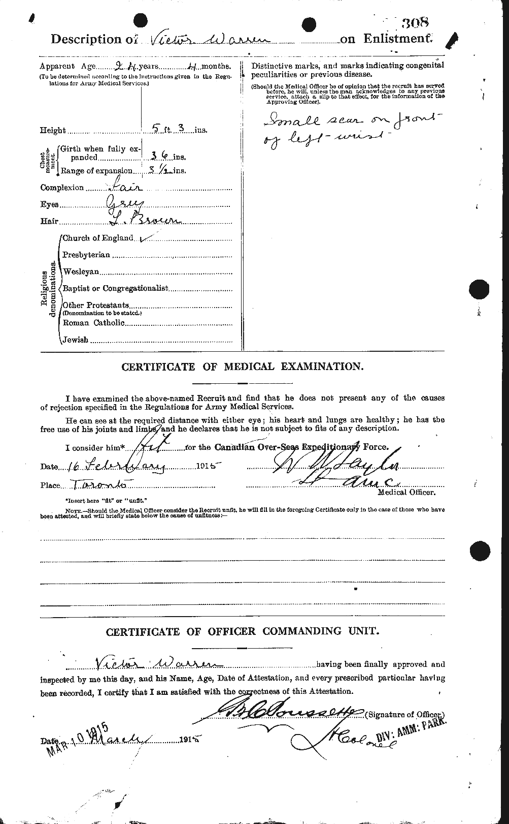 Personnel Records of the First World War - CEF 658650b