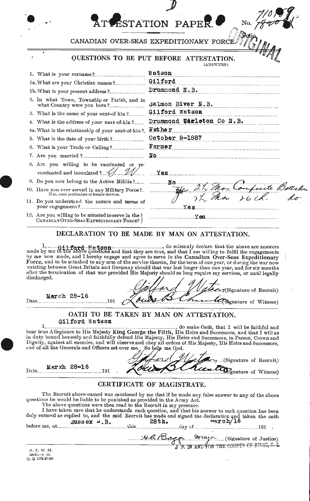Personnel Records of the First World War - CEF 658779a