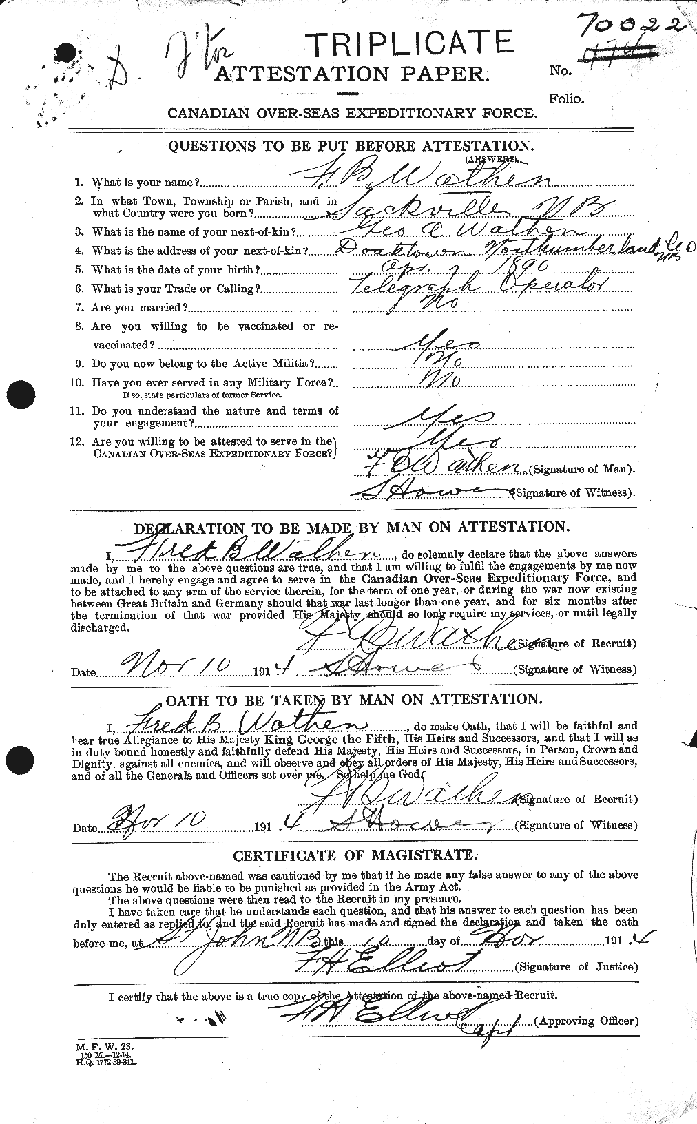 Personnel Records of the First World War - CEF 659117a