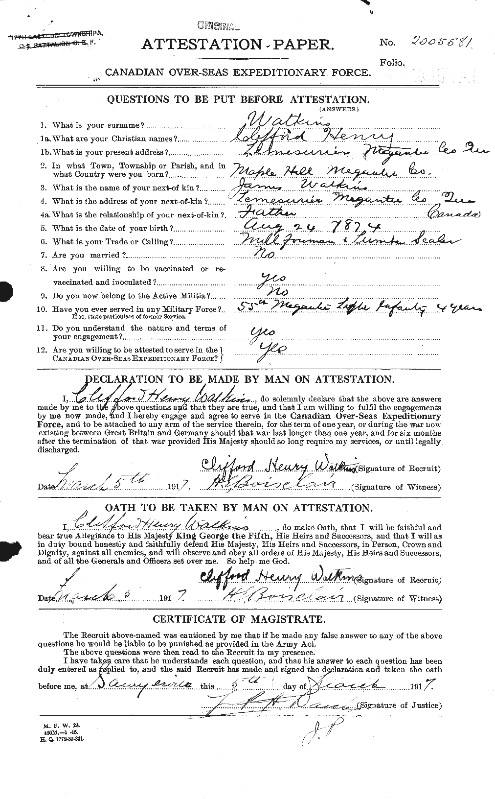 Personnel Records of the First World War - CEF 659176a