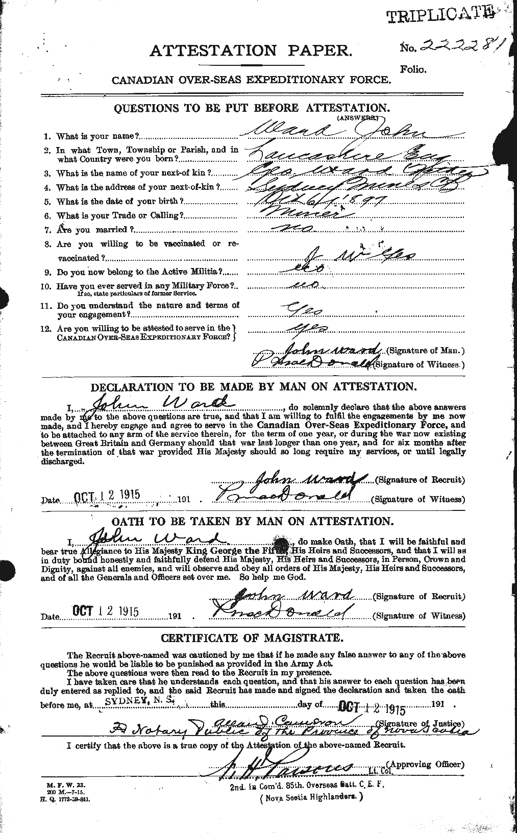 Personnel Records of the First World War - CEF 659495a