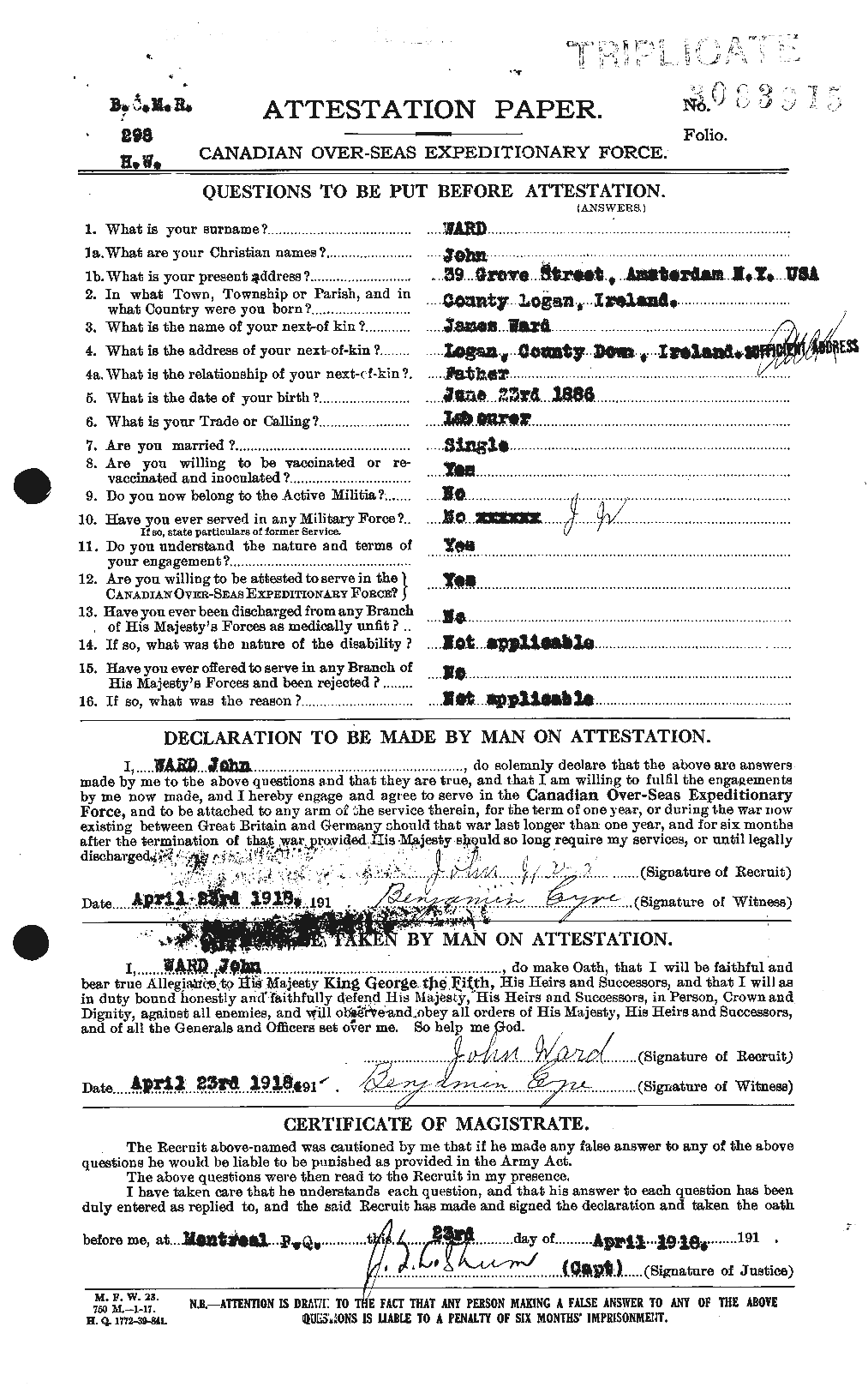 Personnel Records of the First World War - CEF 659503a
