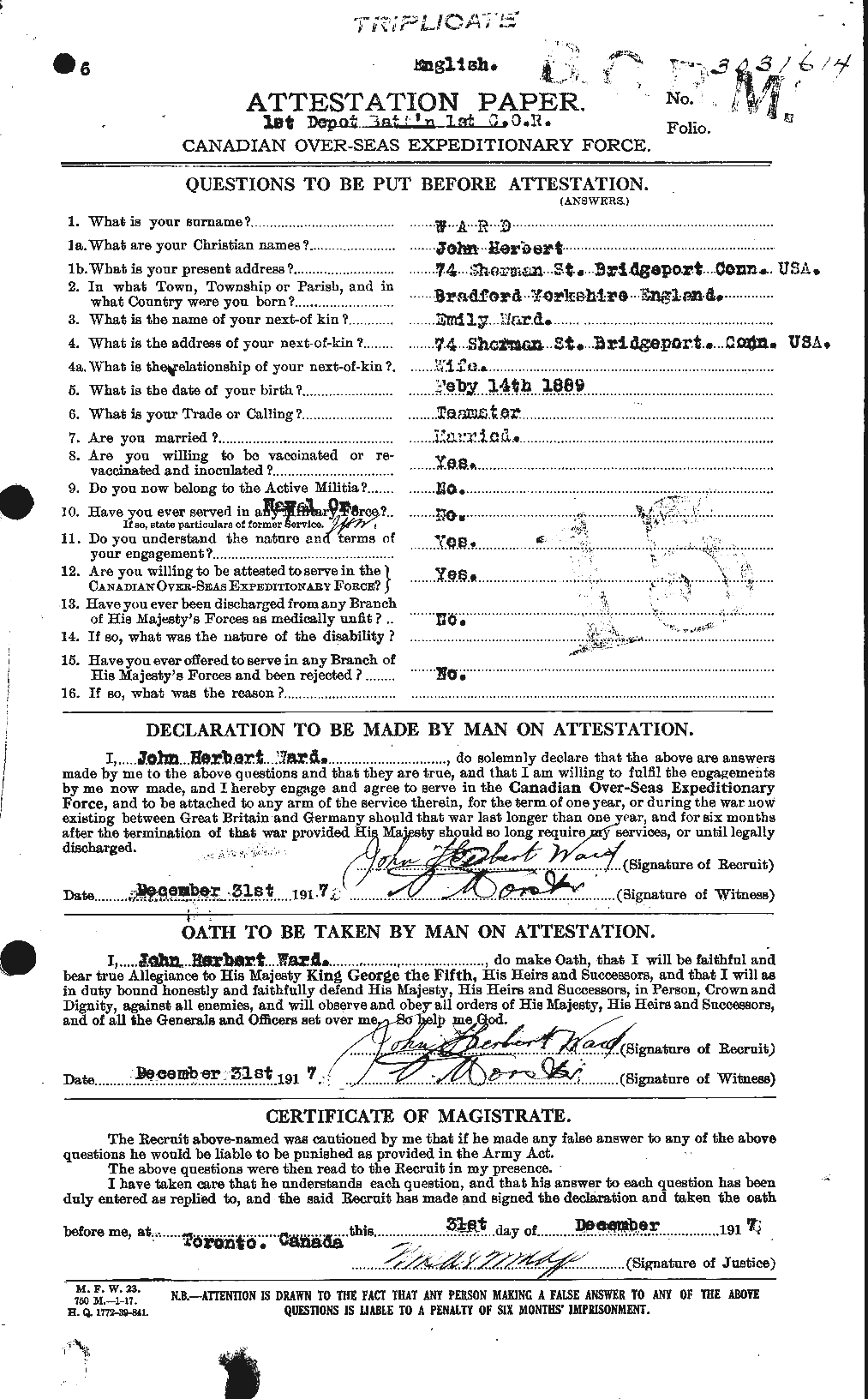 Personnel Records of the First World War - CEF 659527a