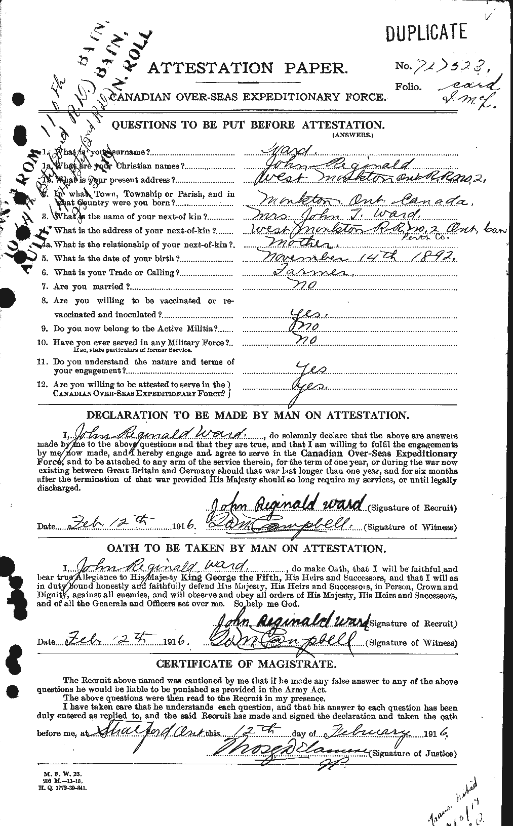 Personnel Records of the First World War - CEF 659535a