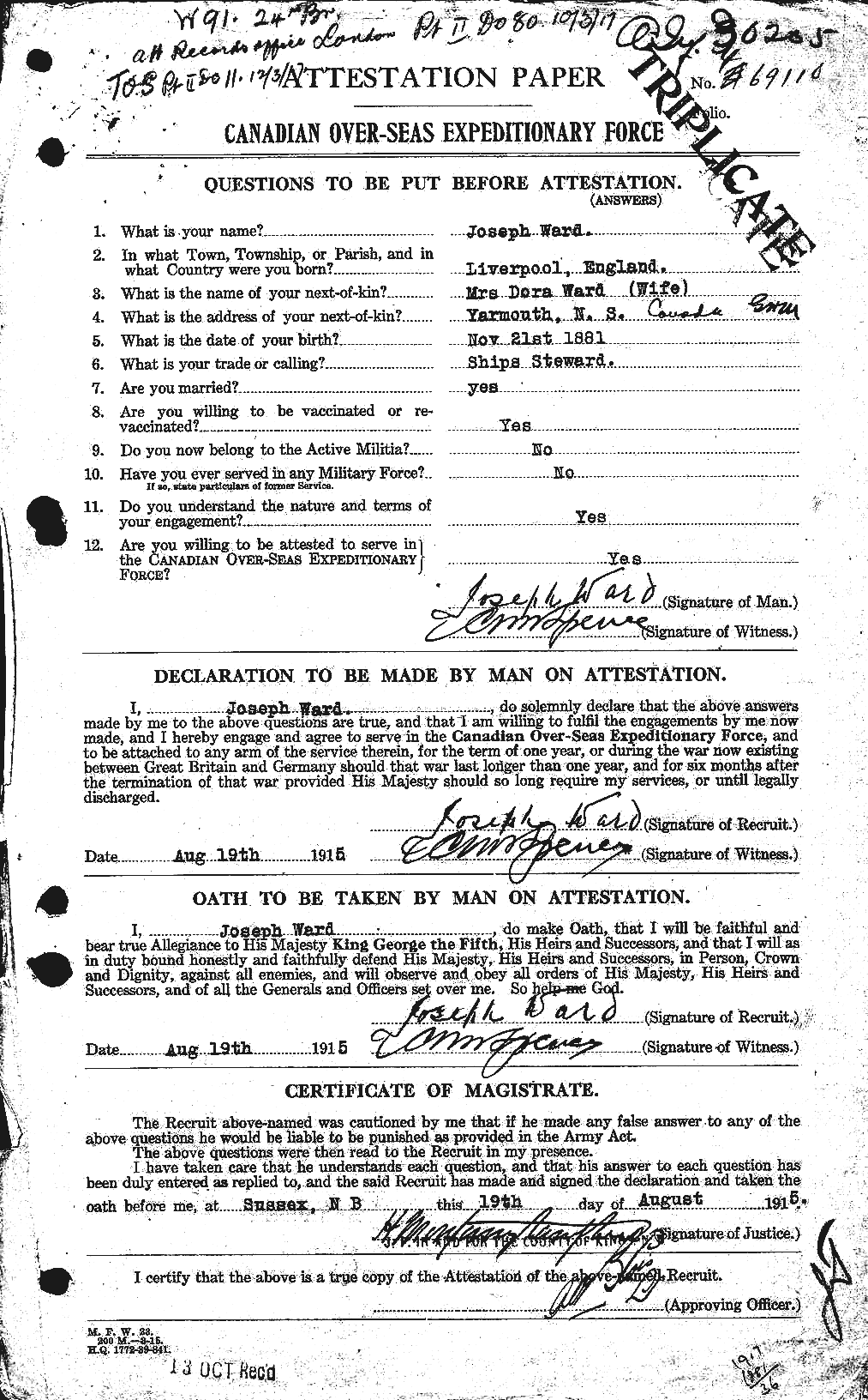 Personnel Records of the First World War - CEF 659556a