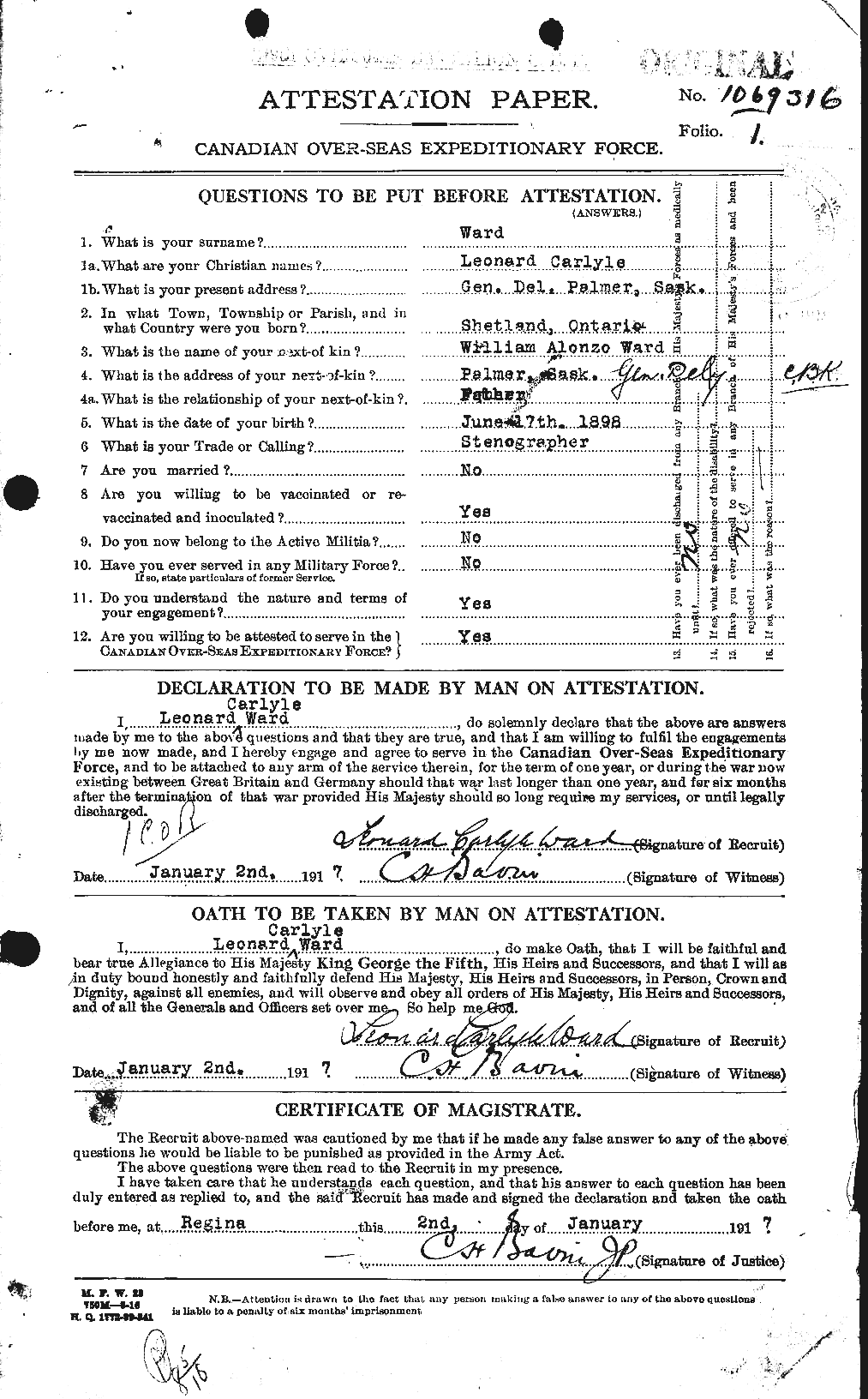 Personnel Records of the First World War - CEF 659583a