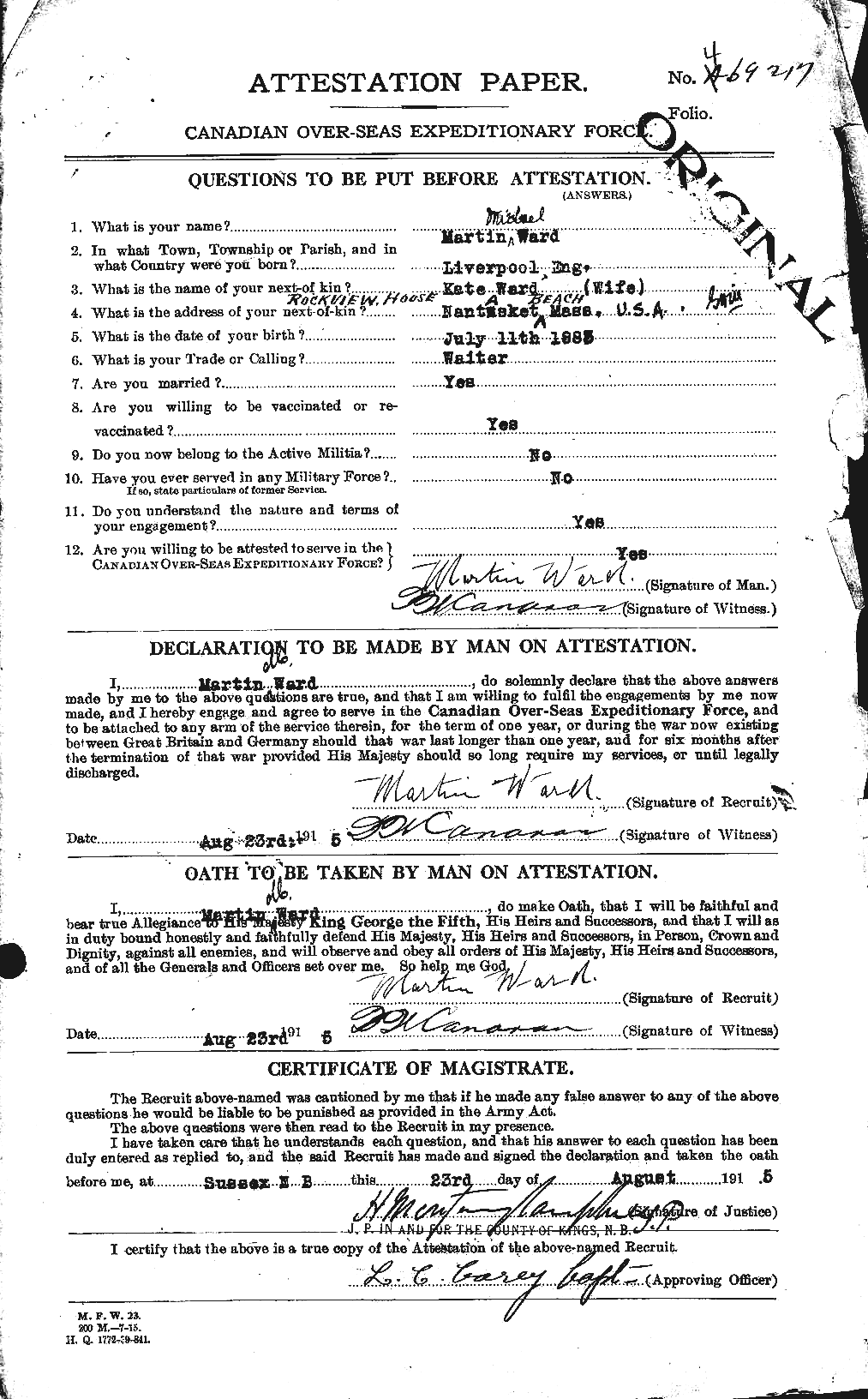Personnel Records of the First World War - CEF 659598a