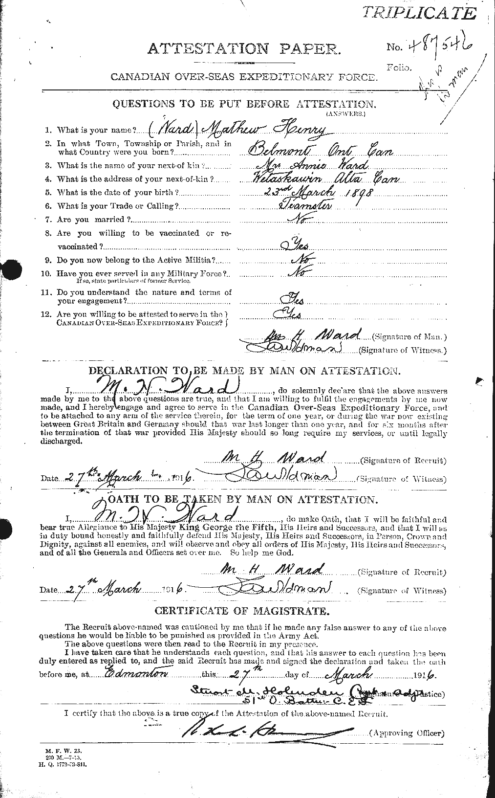 Personnel Records of the First World War - CEF 659599a