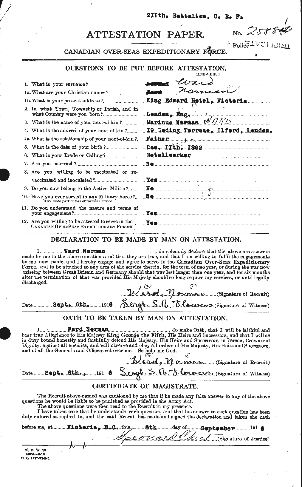 Personnel Records of the First World War - CEF 659612a