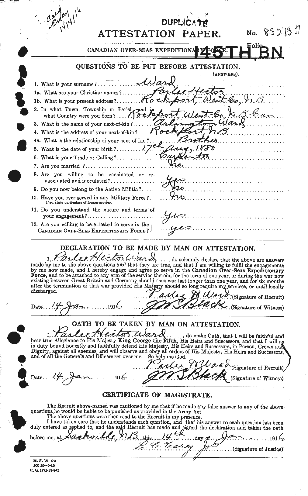 Personnel Records of the First World War - CEF 659619a