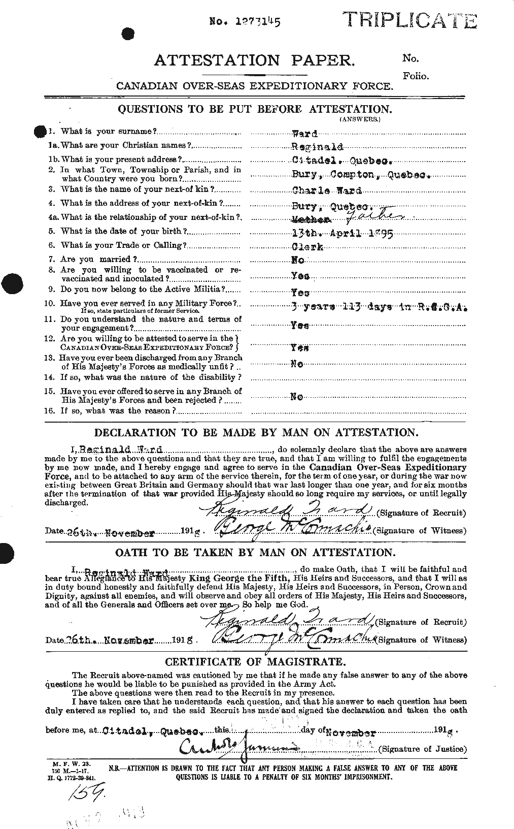 Personnel Records of the First World War - CEF 659641a