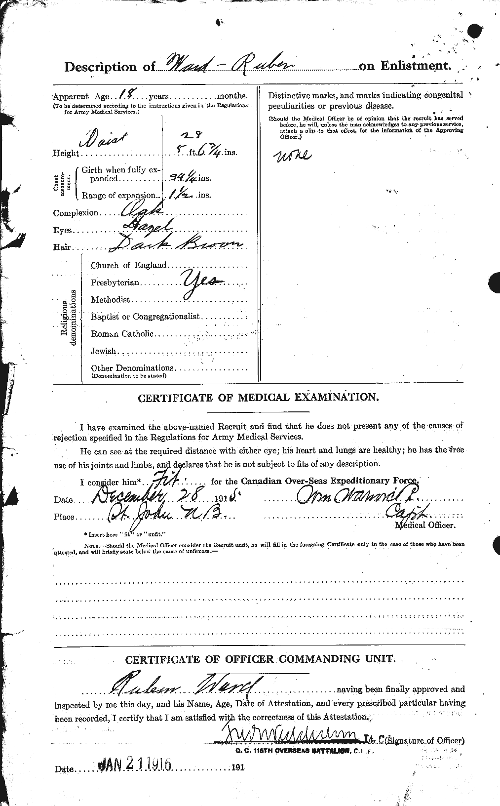 Personnel Records of the First World War - CEF 659646b