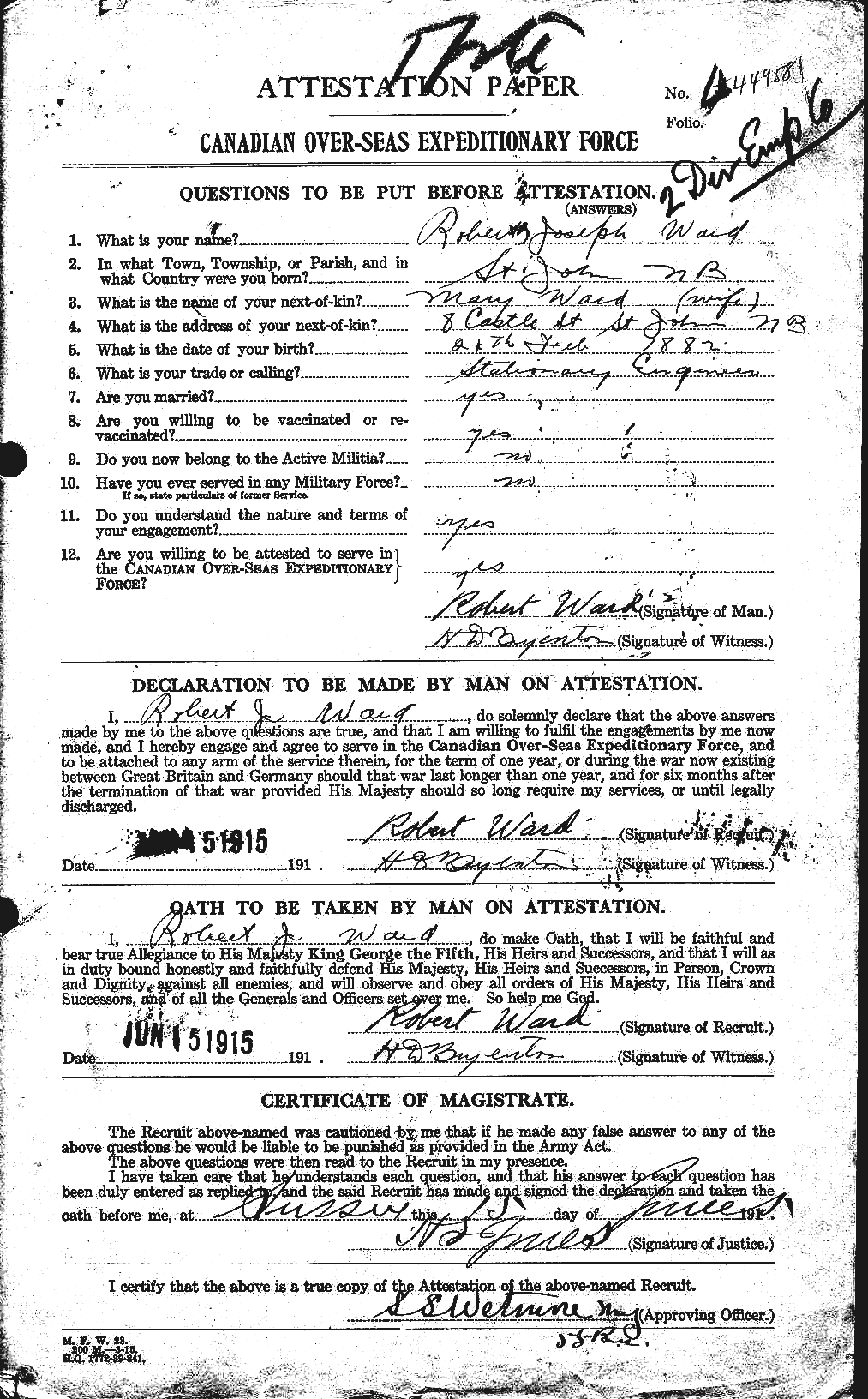 Personnel Records of the First World War - CEF 659669a