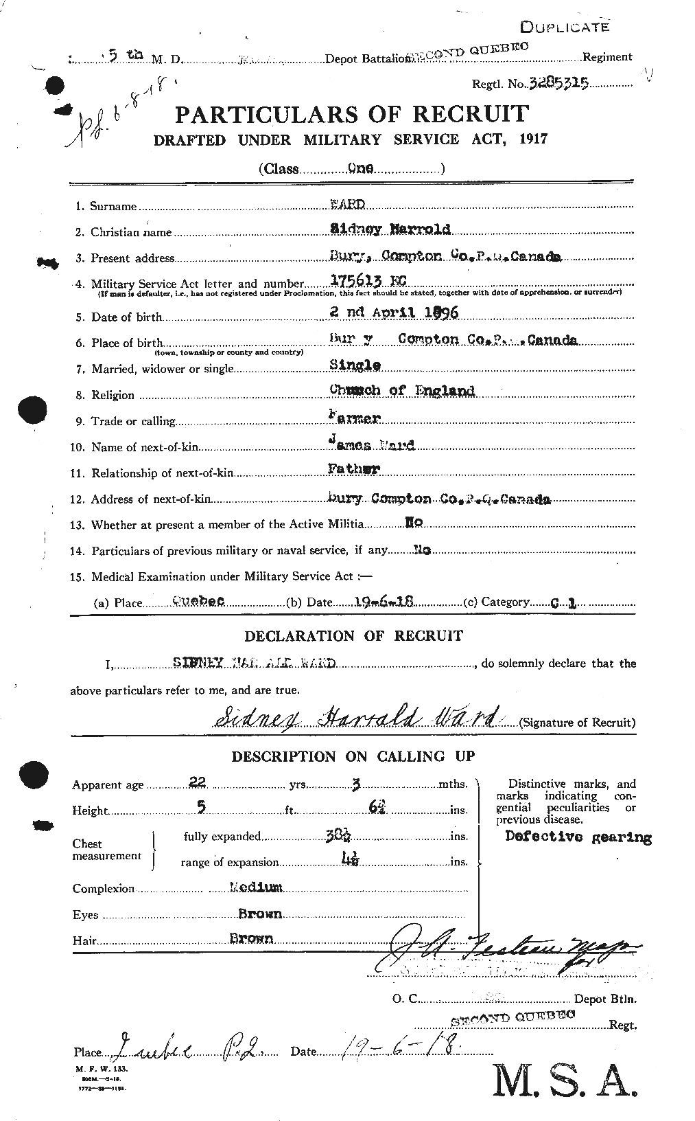 Personnel Records of the First World War - CEF 659689a