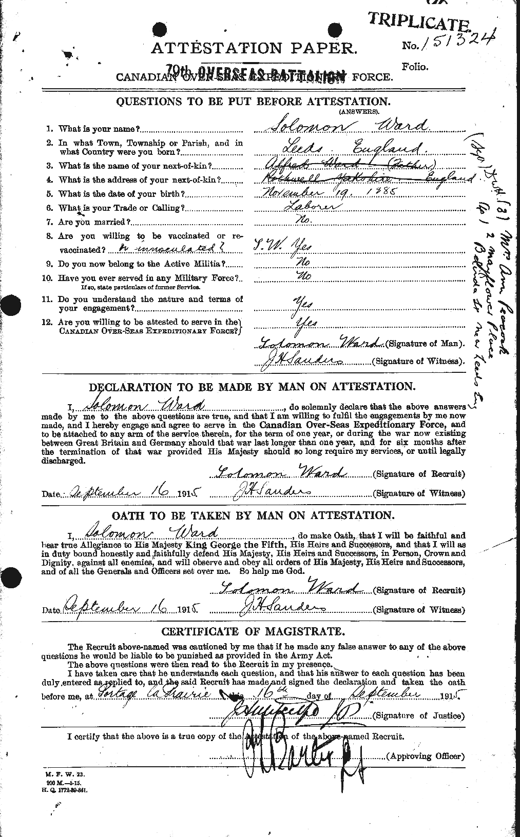Personnel Records of the First World War - CEF 659691a