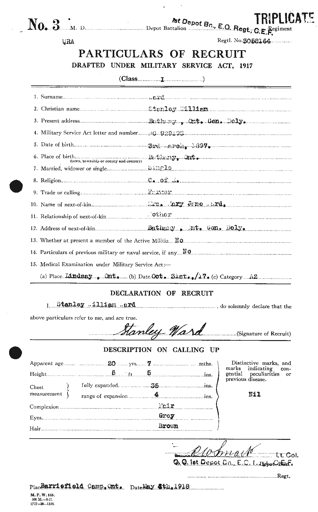 Personnel Records of the First World War - CEF 659698a