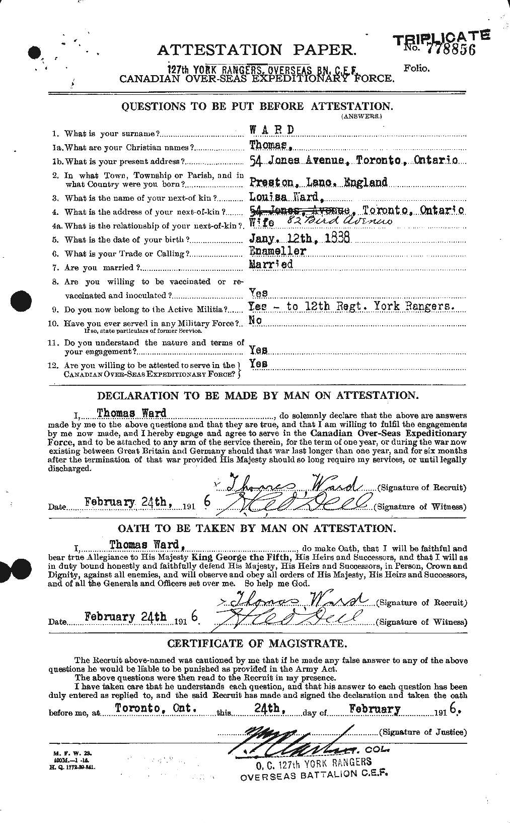Personnel Records of the First World War - CEF 659710a