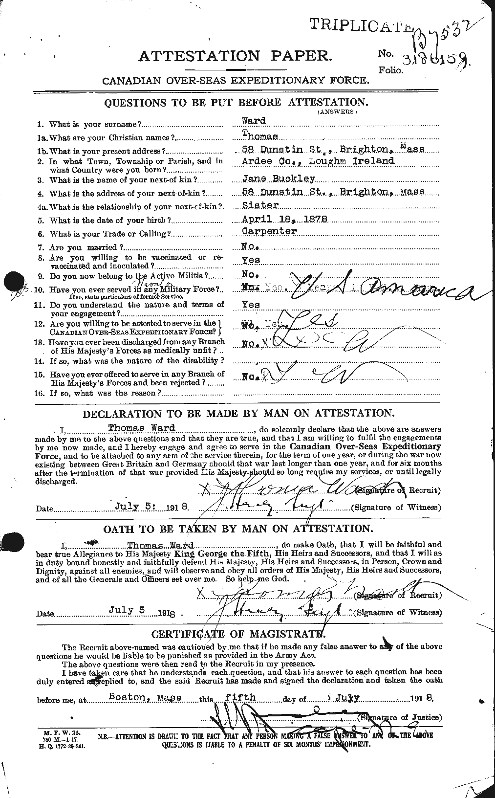 Personnel Records of the First World War - CEF 659718a
