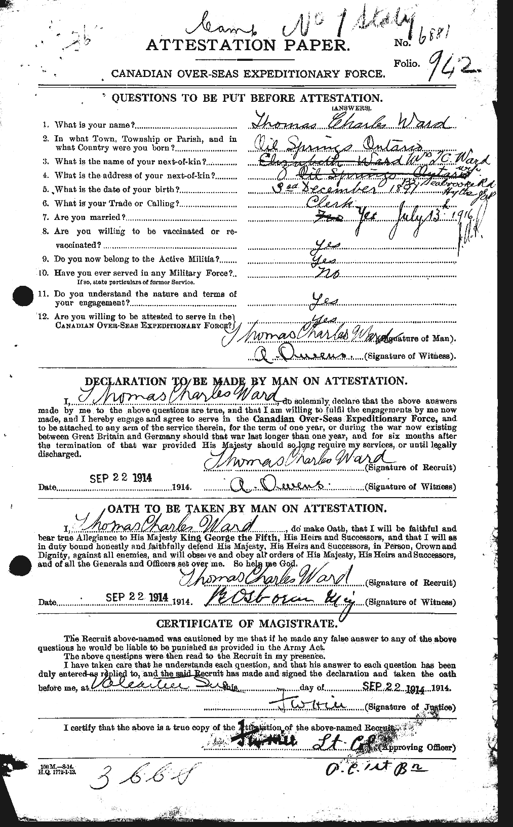 Personnel Records of the First World War - CEF 659722a