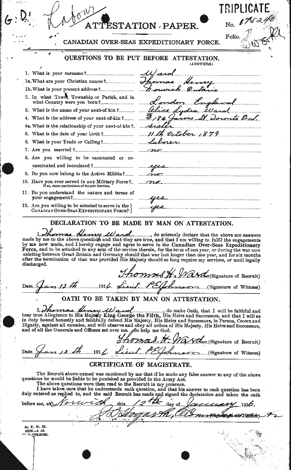 Personnel Records of the First World War - CEF 659728a