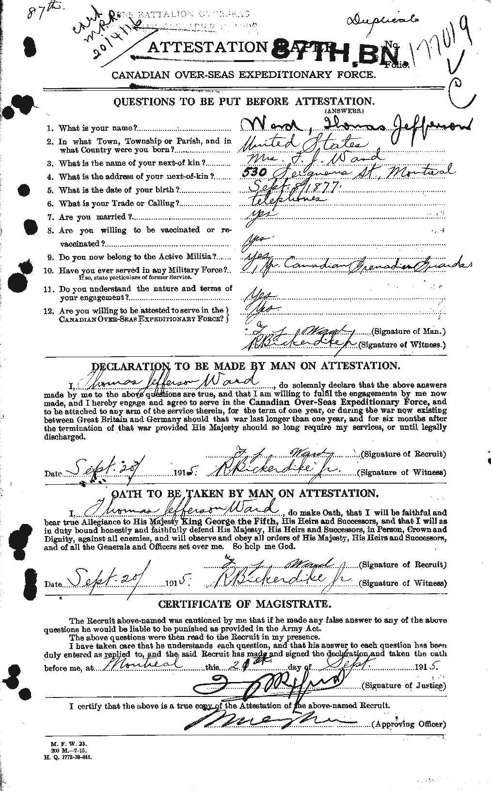 Personnel Records of the First World War - CEF 659729a